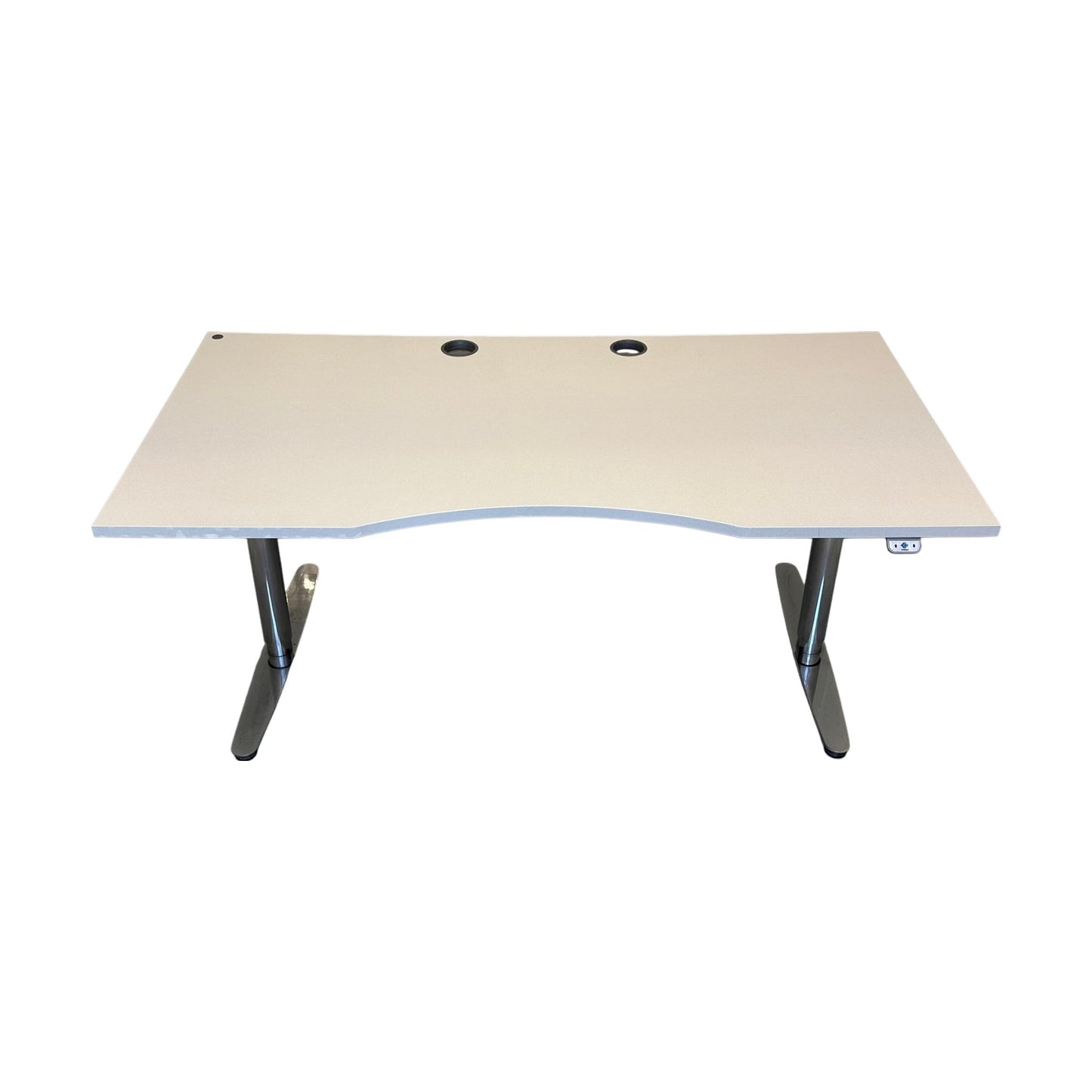 Elektrisk hev/senk skrivebord 160x80 cm, hvit, Martela