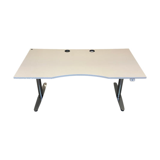 Elektrisk hev/senk skrivebord 160x80 cm, hvit, Martela