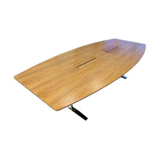 Båtformet møtebord i oljet eik fra Horreds, 280x120 cm