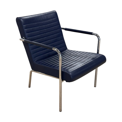 Loungestol fra Offecct, skinn, blå