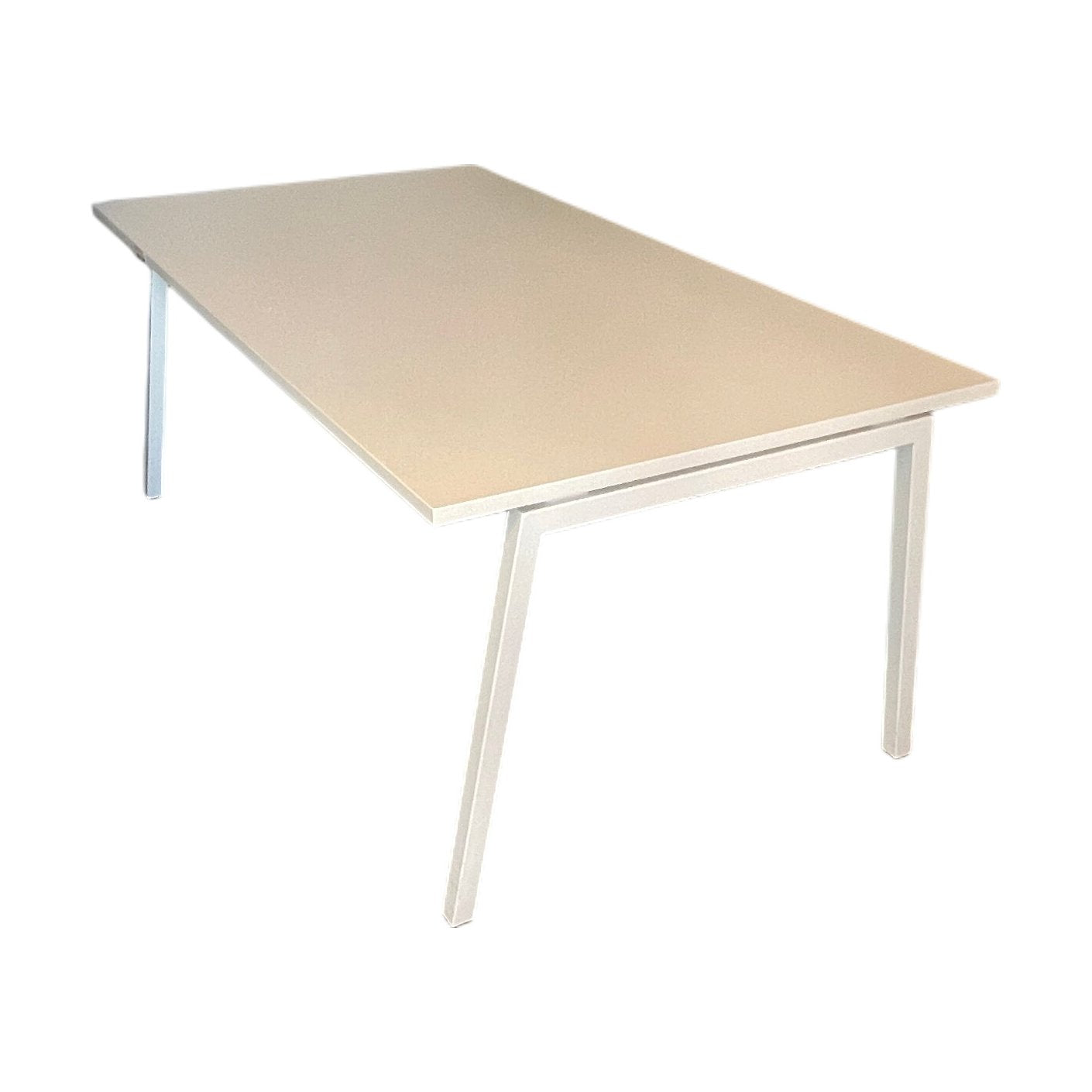 Helhvitt møtebord, 180x100cm