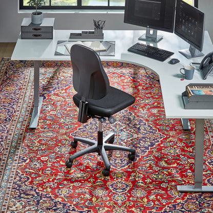 Kontorstol LEEDS med formstøpt sete og rygg, svart