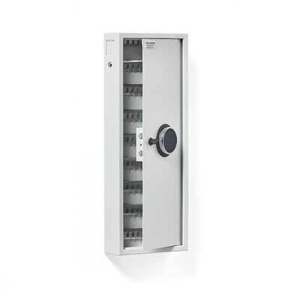 Nøkkelskap MORTON, grå, 800x300x100 mm, 150 kroker, elektronisk kodelås
