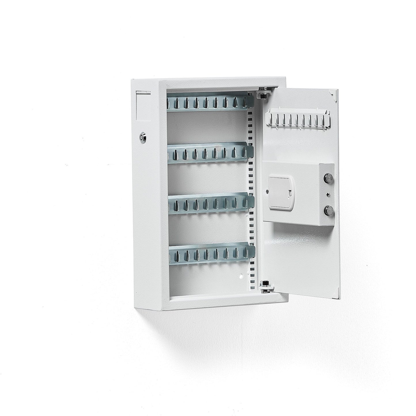 Nøkkelskap MORTON, H450 B300 D100 mm, 48 kroker, kodelås