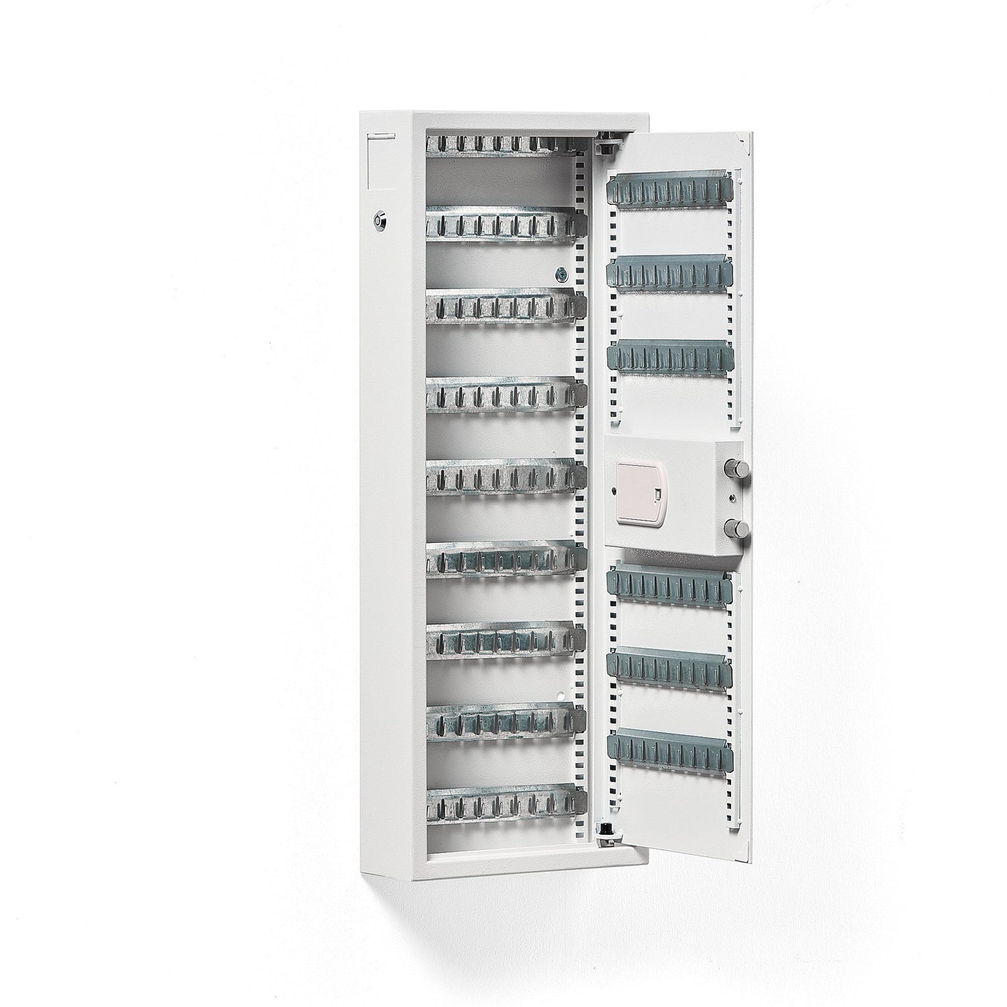 Nøkkelskap MORTON, H800 B300 D100 mm, 150 kroker, kodelås