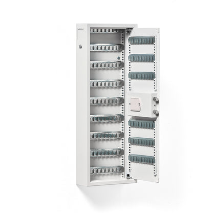 Nøkkelskap MORTON, grå, 800x300x100 mm, 150 kroker, elektronisk kodelås