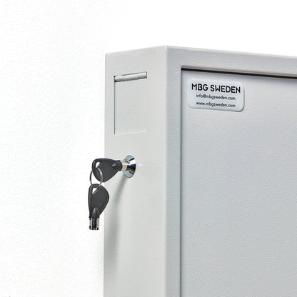 Nøkkelskap MORTON, H800 B300 D100 mm, 150 kroker, kodelås