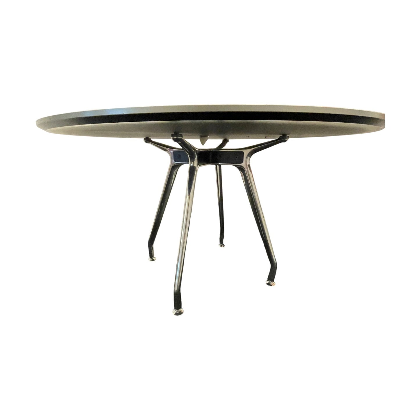 Duba B8 rundt møtebord, hvit laminat, Ø120 cm