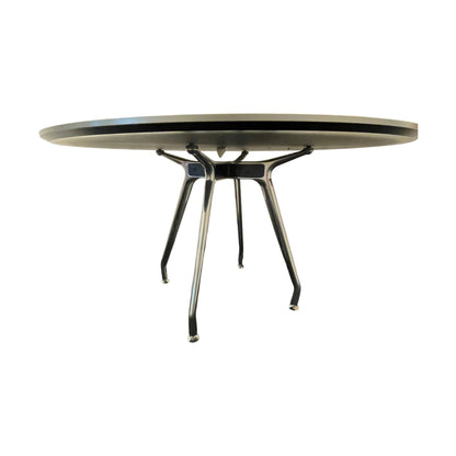 Duba B8 rundt møtebord, hvit laminat, Ø120 cm