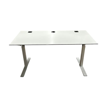 Skrivebord, hvit laminat, 160x80 cm