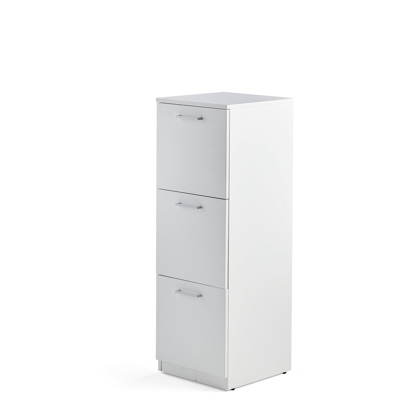 Kildesorteringsskap FAHRENHEIT, 3 skuffer, hvit, 3 stk. 21 l plastbakker