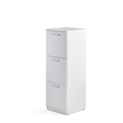 Kildesorteringsskap FAHRENHEIT, 3 skuffer, hvit, 3 stk. 21 l plastbakker