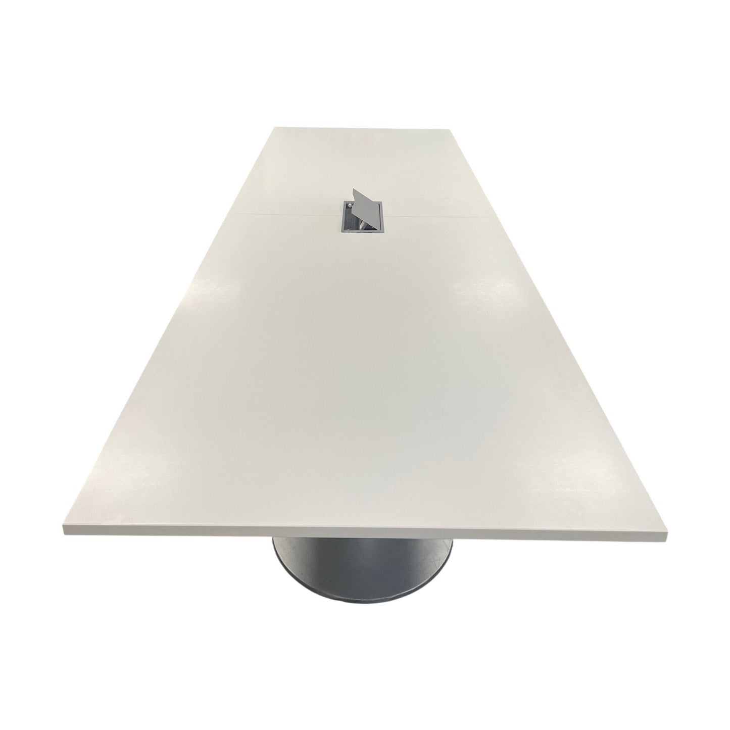 Møtebord, hvit laminat, 300x100 cm