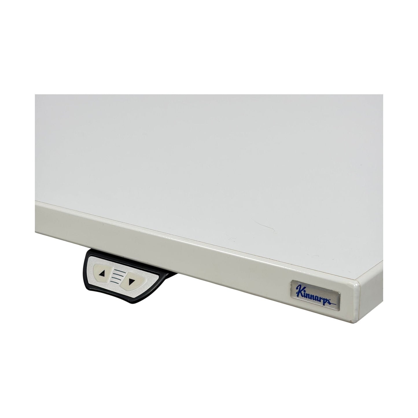 Elektrisk hev/senk skrivebord fra Kinnarps, grå, 160x90 cm