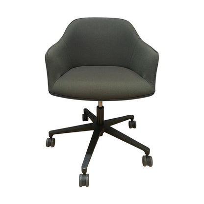 Softshell møteromsstol fra Vitra, grønn, med hjul