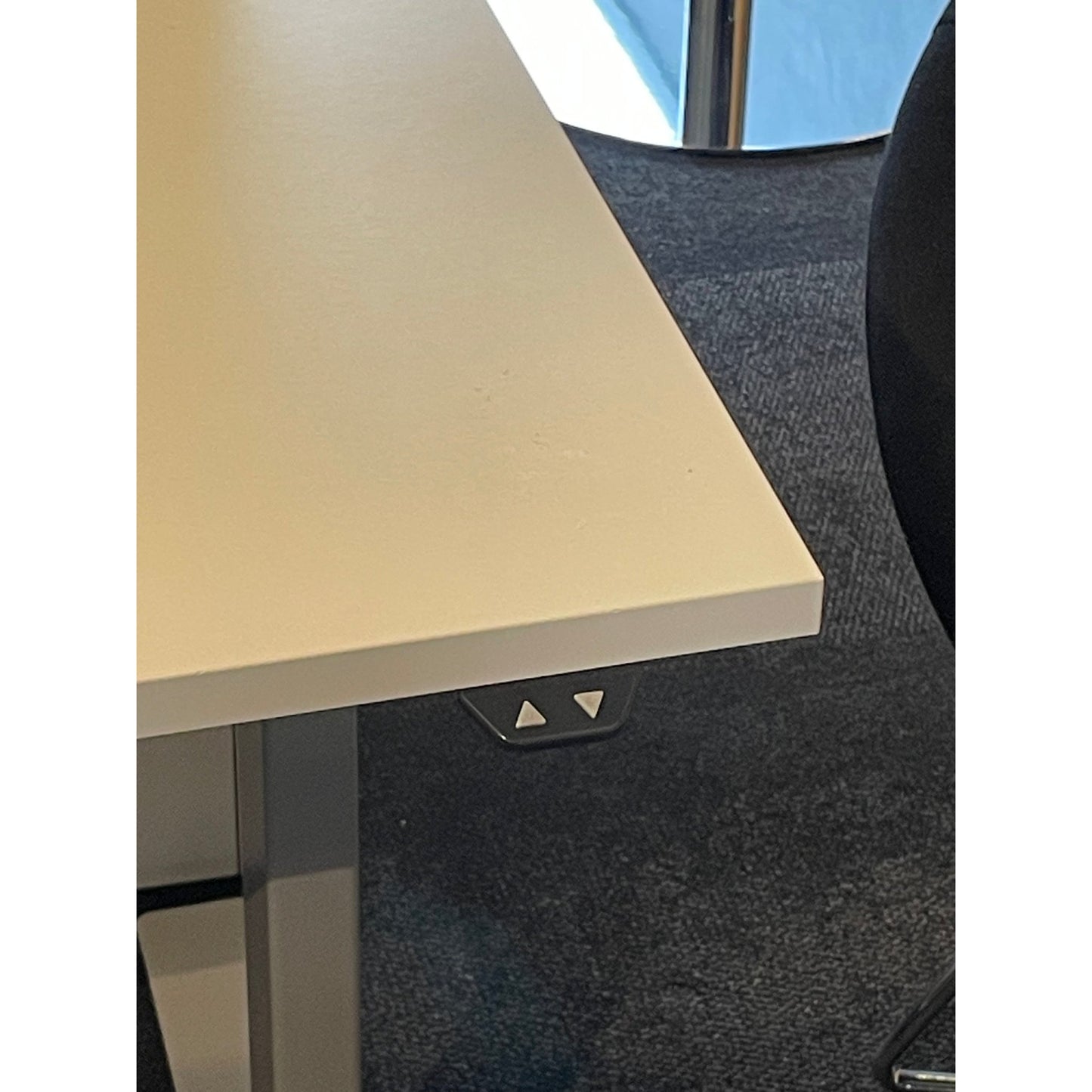 Pult elektrisk hev/senk skrivebord, hvit, 160x80 cm