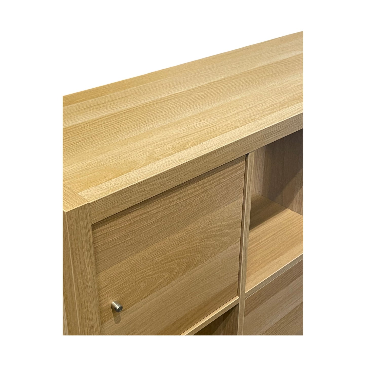 Hylle i hvit eik fra IKEA, Kallax, 77x40x147 cm