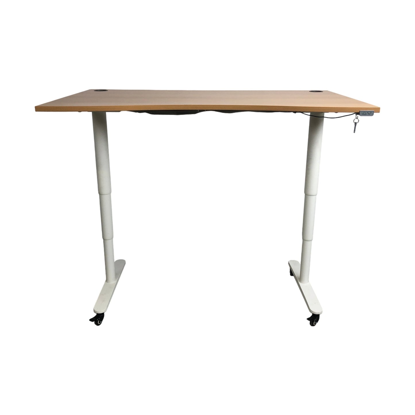 Elektrisk hev/senk-skrivebord på hjul, 160cm