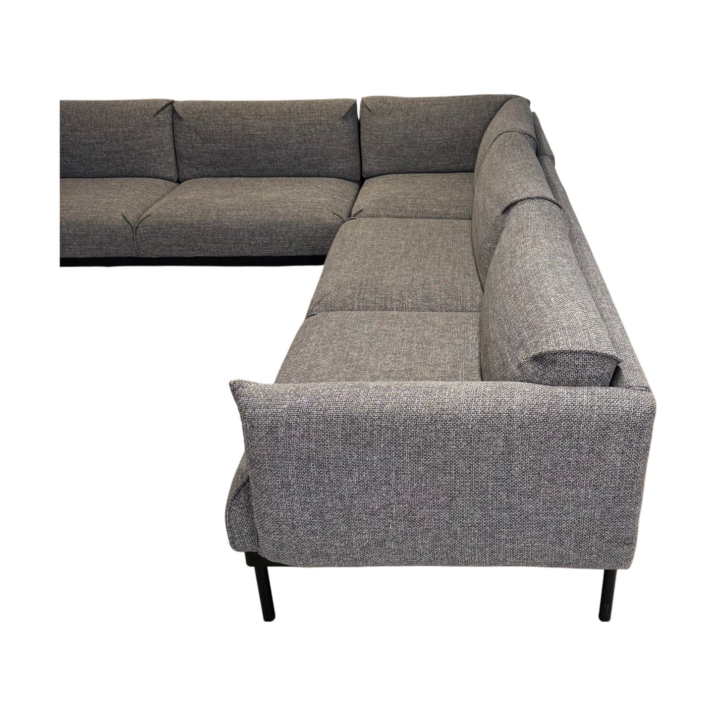 ÄPPLARYD hjørnesofa fra IKEA, stoff, grå, venstrevendt