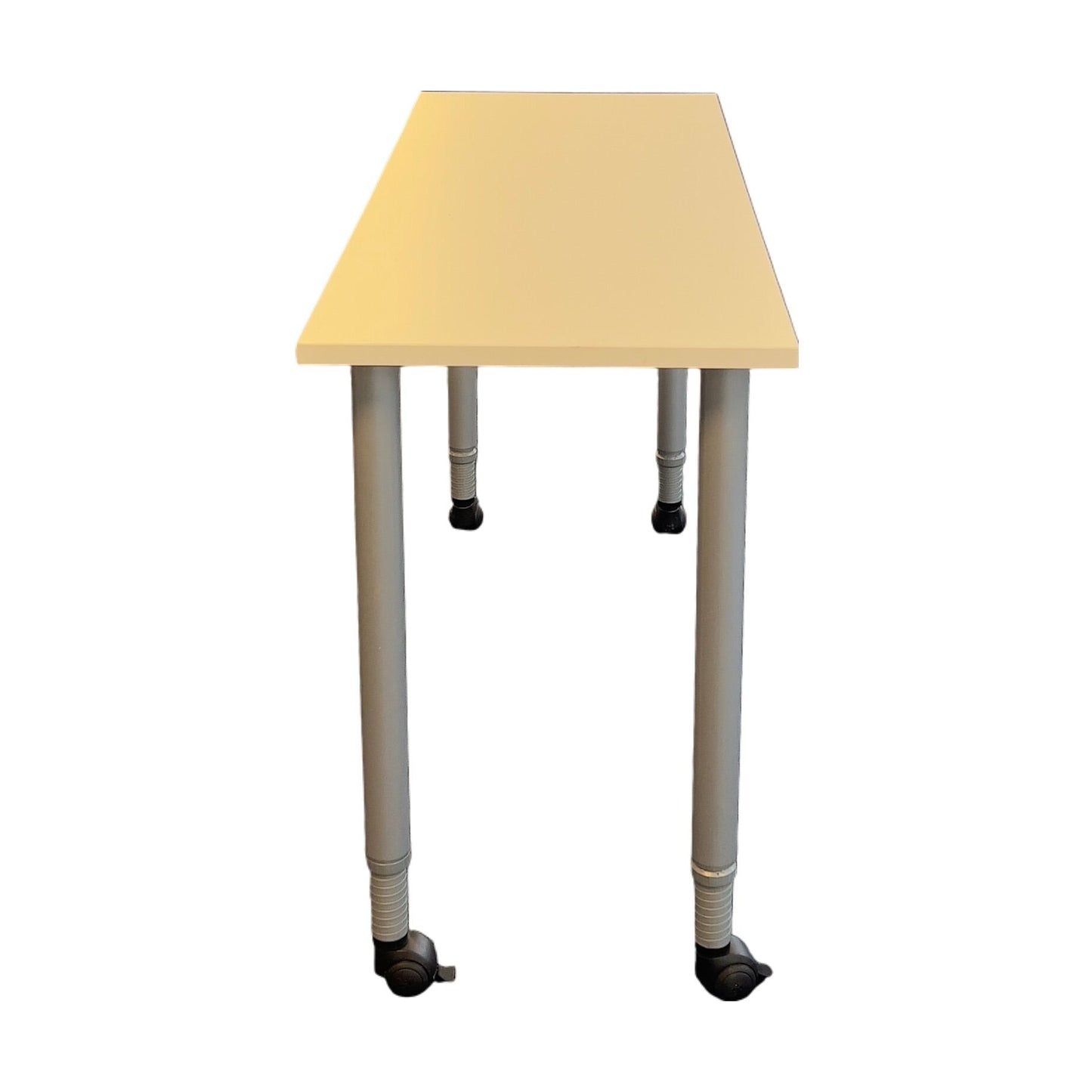 Skrivebord 130x50 cm, hvit laminat