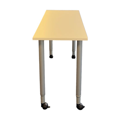 Skrivebord 130x50 cm, hvit laminat