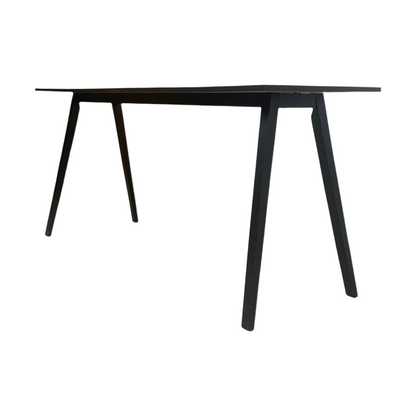 Barbord i svart, 200x65 cm