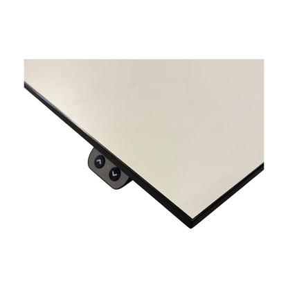 Elektrisk hev/senk skrivebord, hvit laminat, 180x90 cm