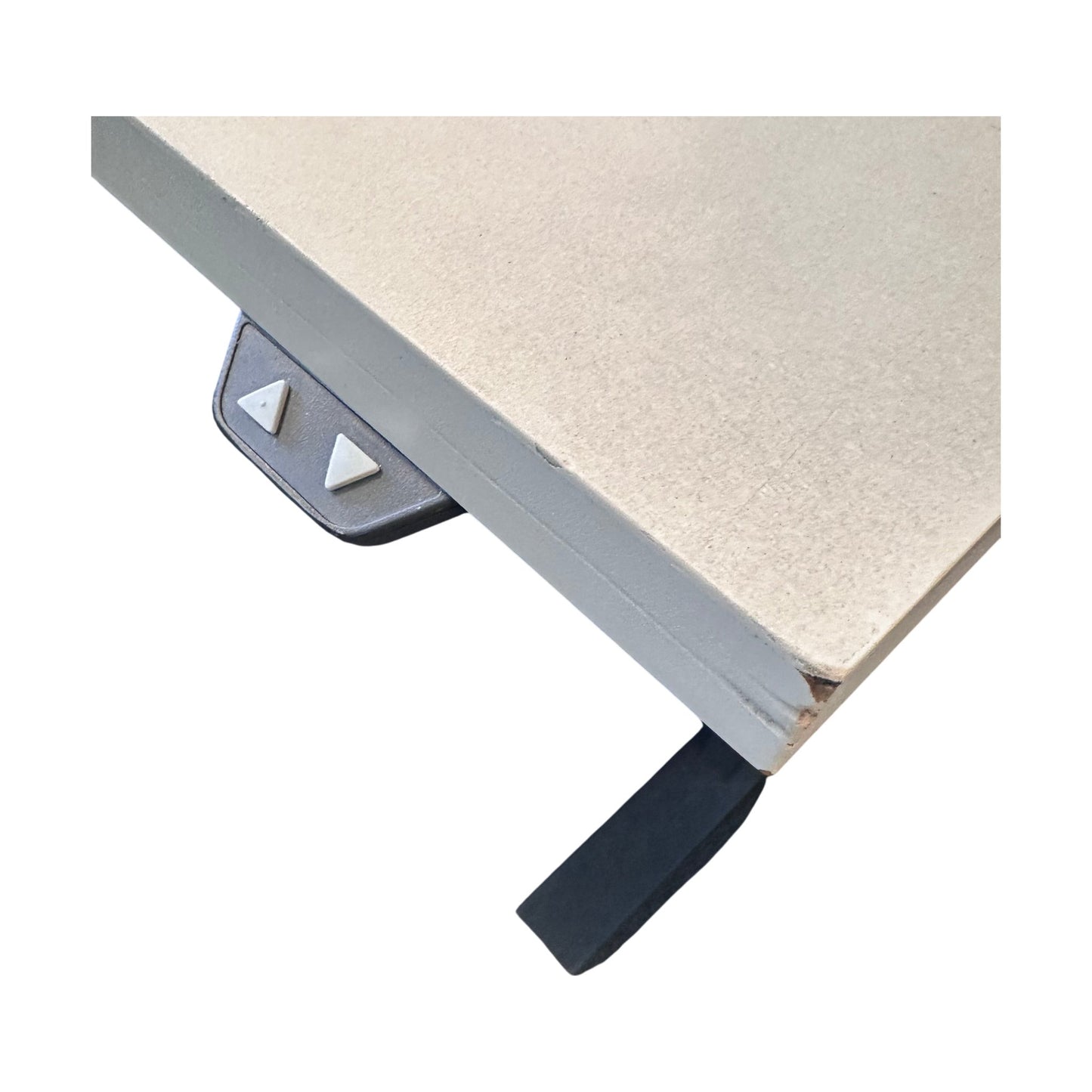 Elektrisk dobbelt hev/senk skrivebord 160x165 cm, beige