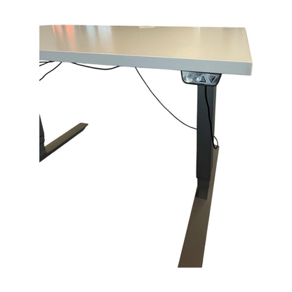 EFG elektrisk hev/senk skrivebord, hvit laminat, 120x80 cm