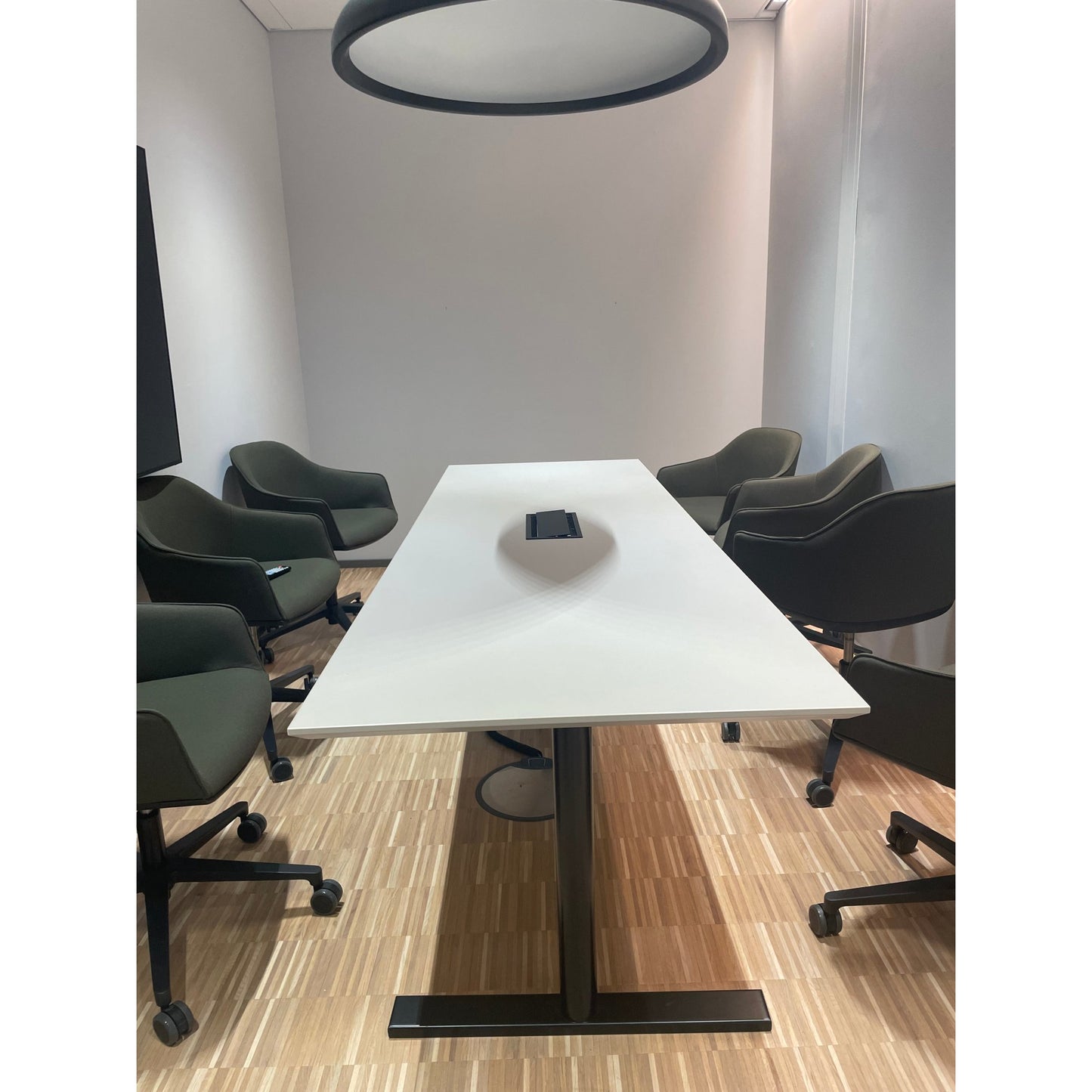 Møtebord, grå, 240x80 cm