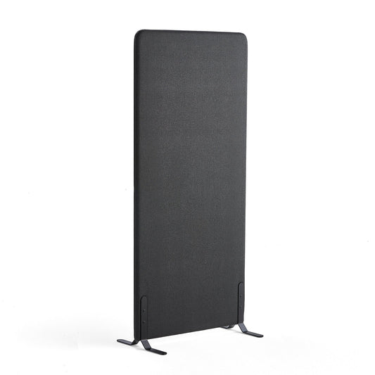 Helt nytt | Skjermvegg ZONE, H1700 B800 T46 mm, svarte ben, stoff Etna, antrasitt