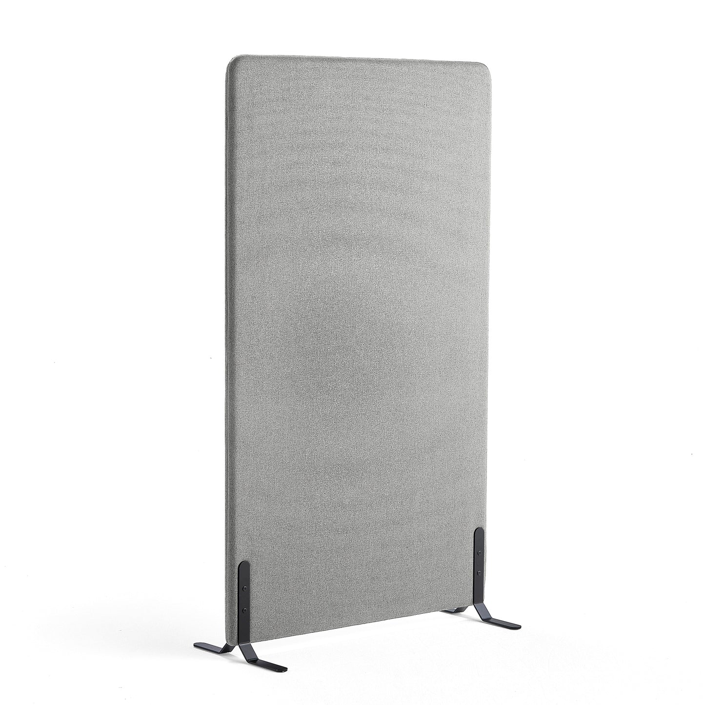 Skjermvegg ZONE, H1700 B1000 T46 mm, svarte ben, stoff Etna, lys grå fra AJ Produkter
