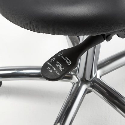 Sadelstol HARROW med todelt sete i ekte lær, H560–760 mm fra AJ Produkter