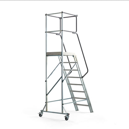 Arbeidsplattform ALOFT på hjul, 8 trinn, H1600 mm fra AJ Produkter