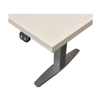 Elektrisk hev/senk skrivebord, hvit laminat, 180x80 cm