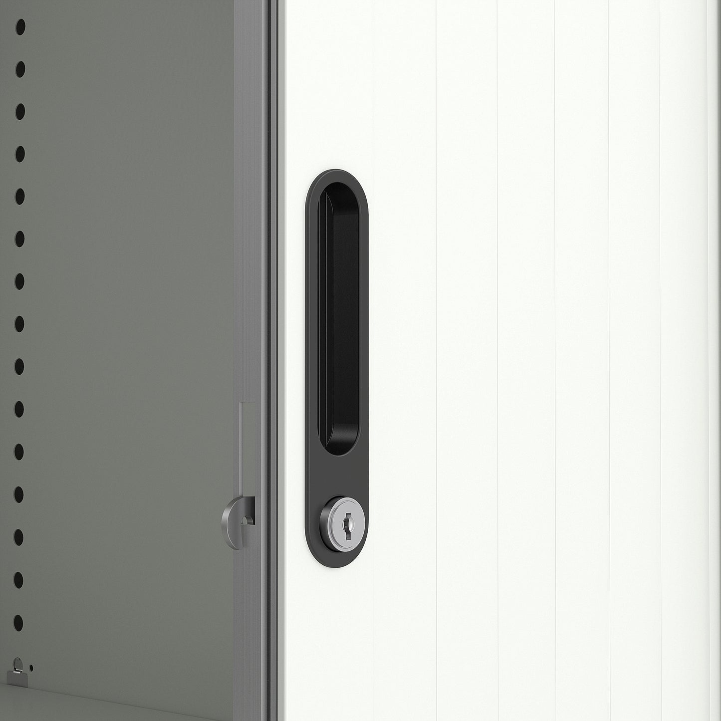 Sjalusiskap STUDIO, H1200 B1000 D420 mm, grå med grå dører