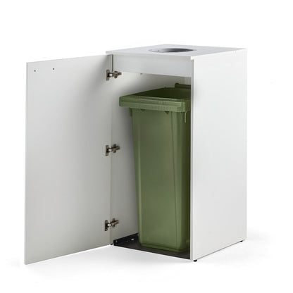 Kildesorteringsskap FAHRENHEIT, hvit, 1 avfallsbeholder