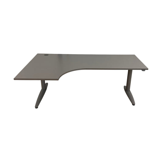 Elektrisk hev/senk skrivebord fra EFG, grå, 200x120 cm