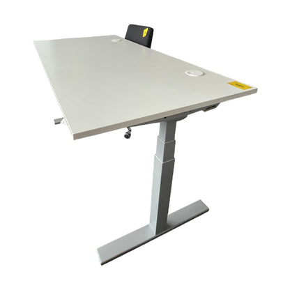 Elektrisk hev/senk skrivebord, hvit laminat, 160x80 cm