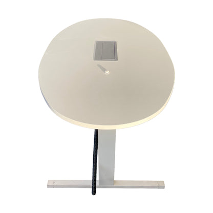 Techo Ovalt møtebord, hvit laminat, 160x90 cm
