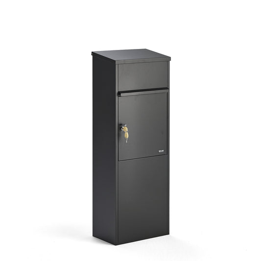 Postkasse PARCEL, svart, H1050 B380 D230 mm