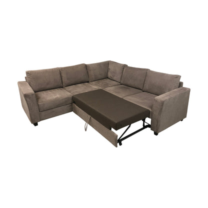 Fakta Sovesofa, polyester, brun, hjørne