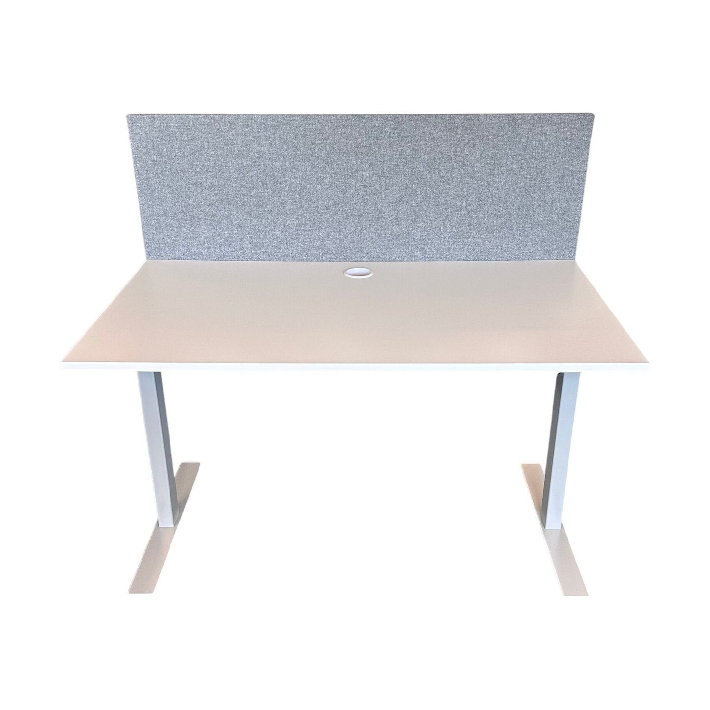 Elektrisk hev/senk skrivebord inkludert skillevegg, 140x80 cm