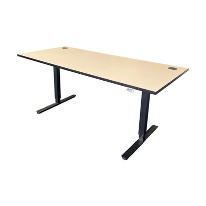 Elektrisk hev/senk skrivebord 160x80 cm, hvit laminat, Edsbyn