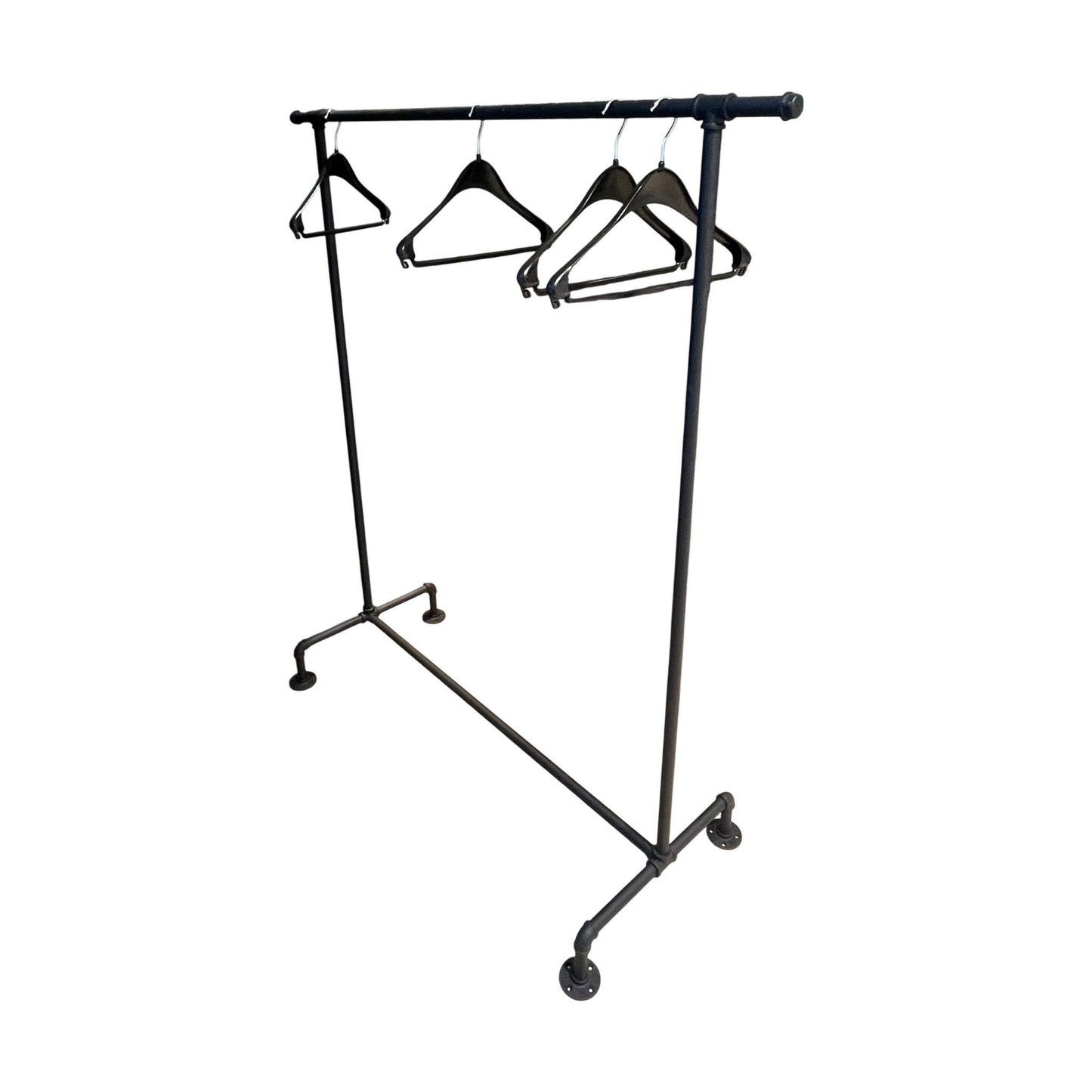 Svart klesstativ, 157 x 60 x 140 cm