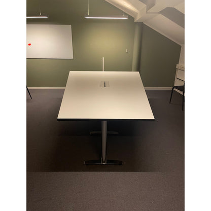 Møtebord trapesformet, hvit, 320x200 cm