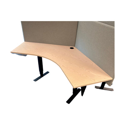 Elektrisk hev/senk skrivebord 205x100 cm, beige