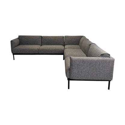 ÄPPLARYD hjørnesofa fra IKEA, stoff, grå, venstrevendt