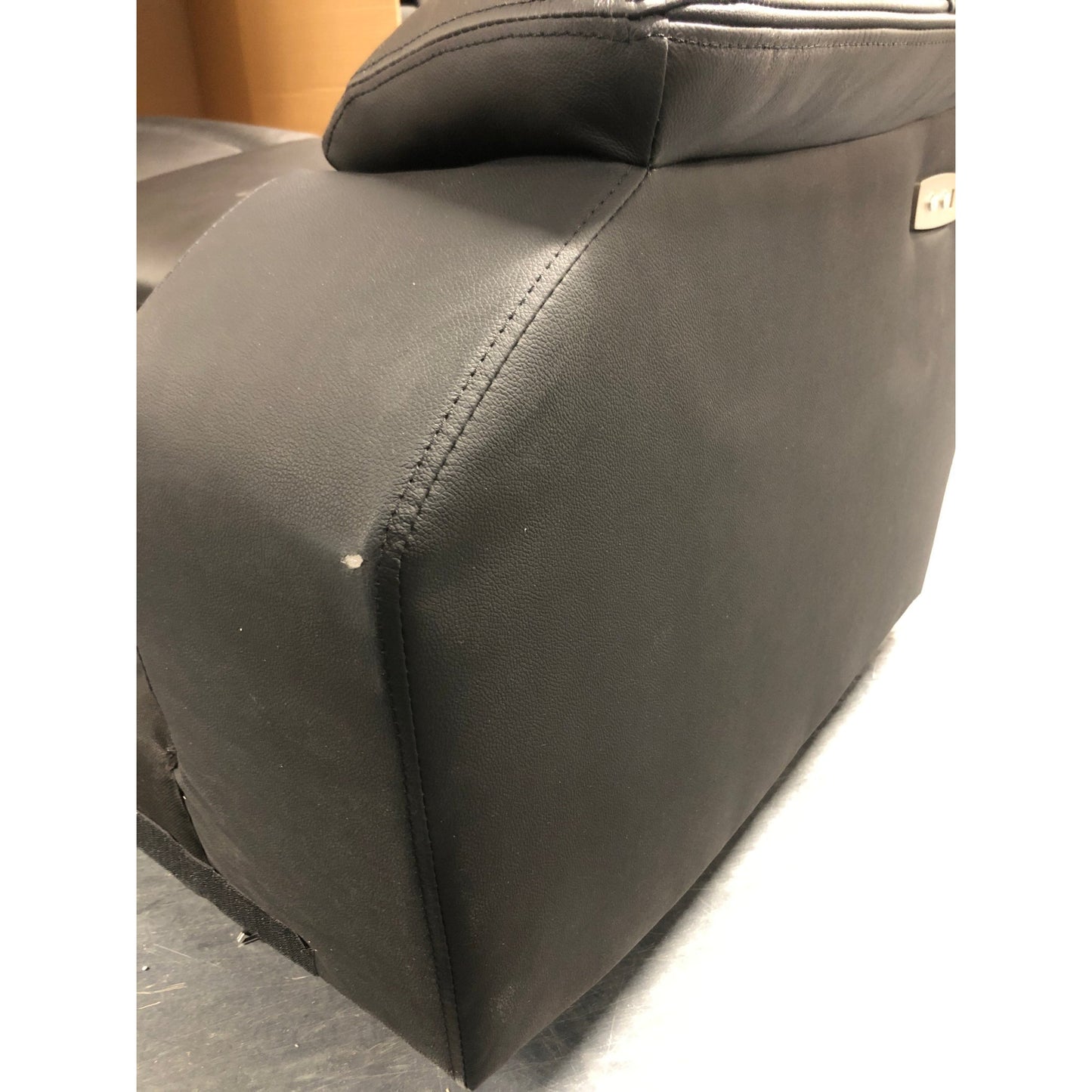 Mayfield 2-seter sofa, sort hud/PVC, elektrisk recliner-funksjon