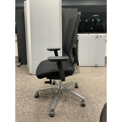 Sitland kontorstol, sort stoff